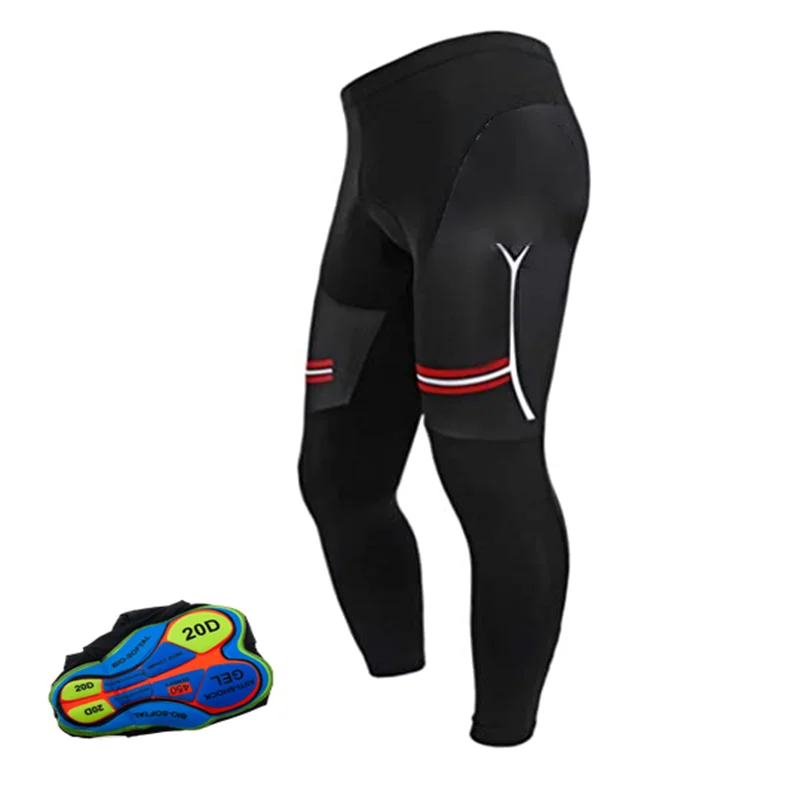 Cycling Bibs Trousers Mountain Bike Breathable Comfortable Men's Gel Padded Bike Tights Triathlon Man Pro Licra Bicycle Pants