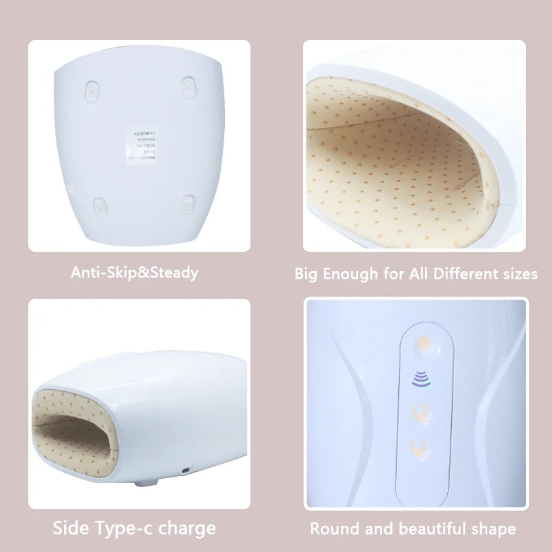 Electric Hand Massager with Air Compression Heat Cordless Palm Finger Massage Machine for Arthritis Finger Numbness Pain Relieve