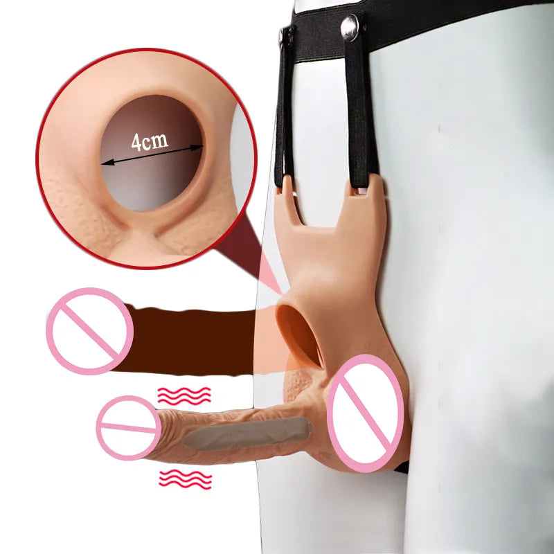 Strap On Penis Pants for Men Strap-on Dildo Vibrator for Lesbians Double Dildos Realistic Vibrating Egg Sex Toys for Couples Gay