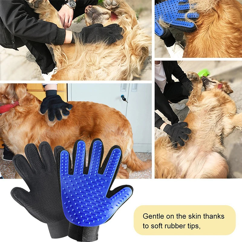 NEW Arrivals 1 Pair 4 Colors Silicone Pet Dog Cat Grooming Gloves Pet Cat Massage Glove Hair Brush Shower Comb Dog Bath Shower Cleaning Tools Pets Supplies