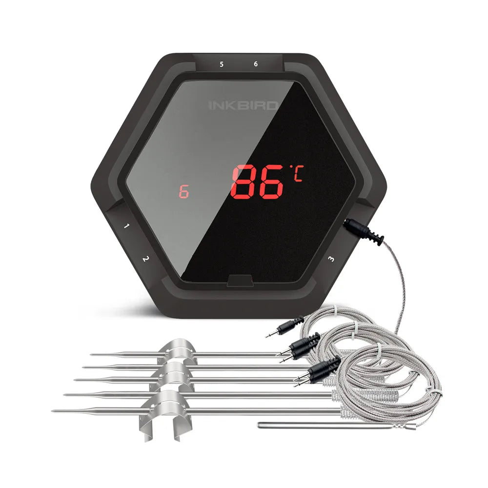NEW Arrivals IBT 2X 4XS 6XS 3 Types Food Cooking Bluetooth Wireless BBQ Thermometer Probes & Timer For Oven Meat Grill Free App Control Outdoor Barbeque Picnic Camping