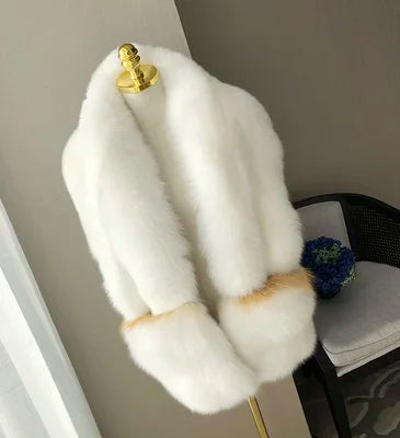 NEW Arrivals 5 Colors 160cmx25cm Luxury 100% Real Fox Fur Scarf, Big Skin Scarf, Natural Fox Fur Stole, Genuine Fox Fur Shawl, Pocket Fashion Evening Party Ladies Luxury Fashion Apparel Accessories