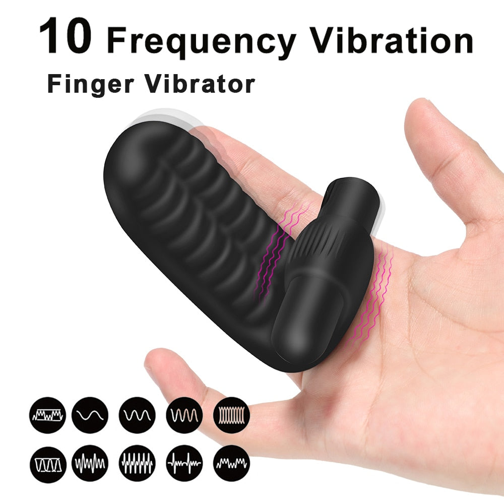 Finger Sleeve Vibrator G Spot Orgasm Massage Clit Stimulate Female Vibrator Sex Toys For Women Adult Product