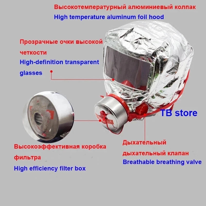 NEW Arrivals High Quality Fire Emergency Escape Safety Mask 30 Minutes Protective Anti-Smoking Fire Respirator Dust Carbon Respirator Mask Home Work