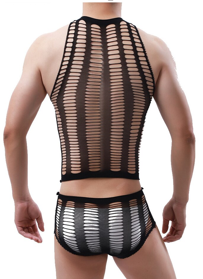 SHENGRENMEI Man Fetish Body Suits Men's Boyfriend Gifts Sexy Underwear Fishnet Lingerie Sissy Male Erotic Nightwear Dropshipping