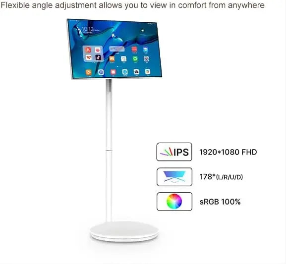 TikTok Most Popular 24 Inch Smart Diode Screen Touch Portable TV Wireless Mobile Monitor Is Suitable for Indoor and Outdoor Use 32-Inch Incell Smart Television Rotate 4+64G Android13 LED Backlight Portable 1920*1080 HDTV Whi