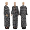 NEW Arrivals S-4XL Plus Size Women's Autumn Spring Long Coat Autumn Winter Retro Hipster Coats Loose Print Cardigan Women Casual Streetwear Clothing Supplies