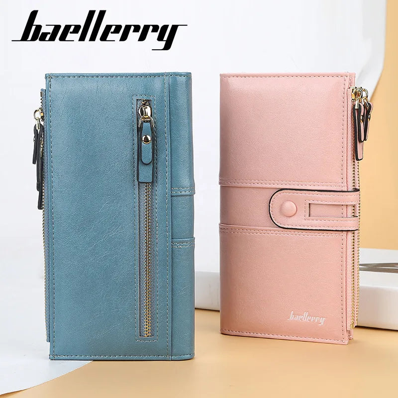 Women Wallets Fashion Long PU Leather Top Quality Card Holder Classic Female Purse Zipper Brand Wallet For Women