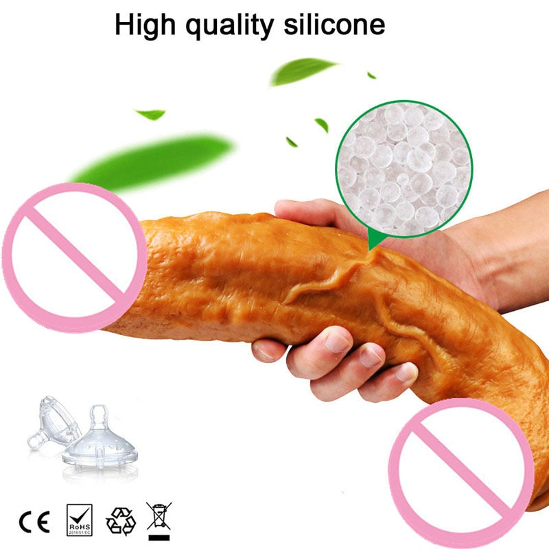 Sex Shop New Super Soft Realistic Penis Dildo Sexy Huge Dildo Double-layer Silicone Suction Cup Dildos For Women Big Dick
