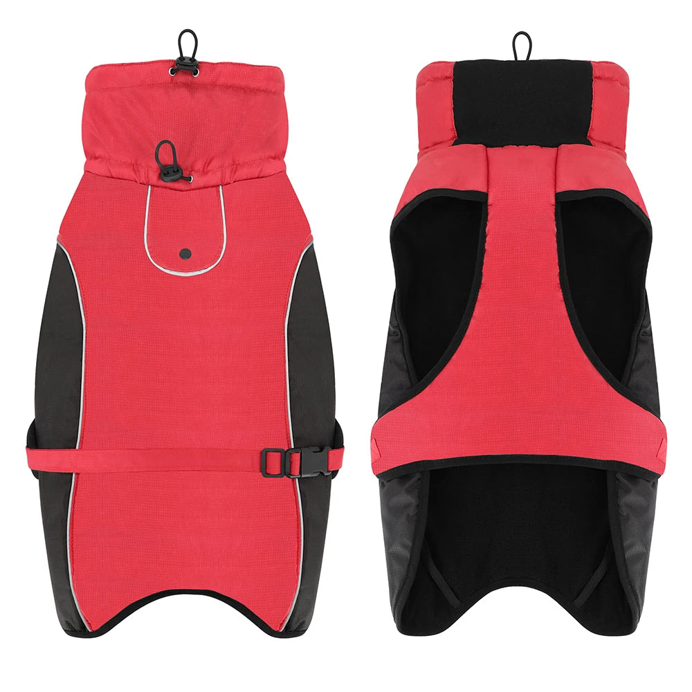 NEW XL-6XL Plus Size Waterproof Big Dog Clothes Winter Warm Large Dog Coat Jacket Reflective Raincoat Clothing For Medium Large Dogs French Bulldog German Shepherd Pets Clothing Supplies