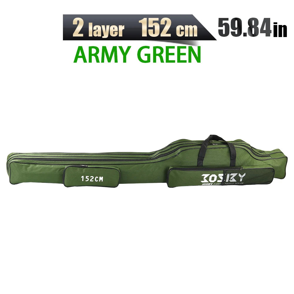 2/3 Layers Top Quality Fishing Rod Bags 60/100/122/150/152/180CM Tackle Collapsible Oxford Cloth Fishing Zipped Case Storage Pouch Holder Organizer For Fishing