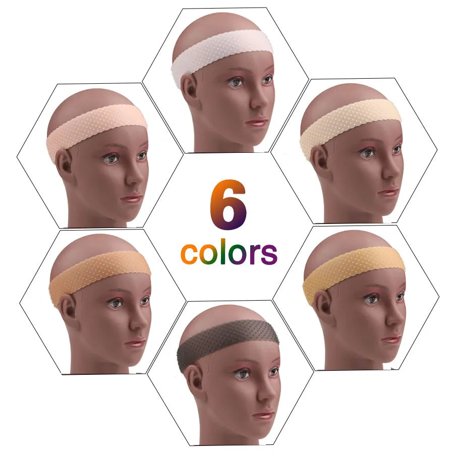 Non Slip Silicone Wig Grip Headband Transparent Black Brown Wig Band to Hold Wig Anti-Slip Wig Accessories For Daily Use