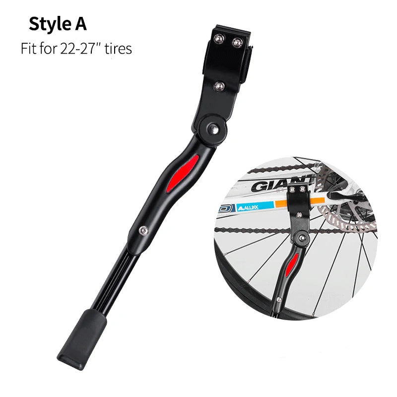 NEW Arrivals Bicycle Kickstand Parking Cycling Adjustable MTB Road Racks Bike Support Side Kick Stand Foot Brace Accessories Bicycle Parts Sports Supplies