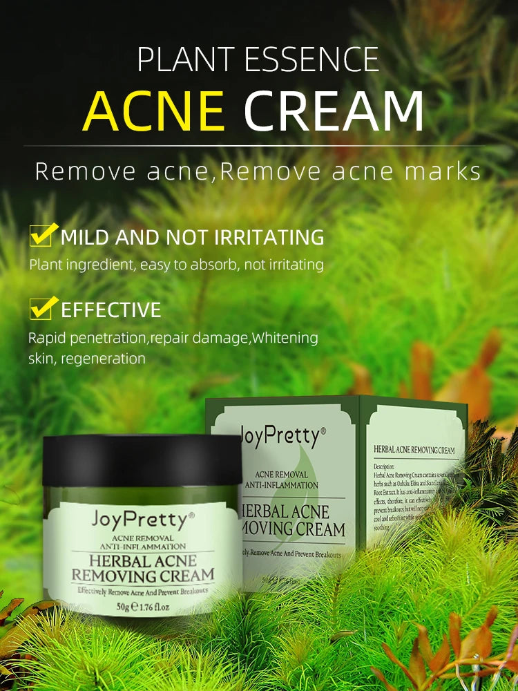 JoyPretty Herbal Acne Removal Face Cream Pimple Scar Treatment Moisturize Shrink Pore Acne Facial Cream Korean Skin Care Product