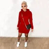 8 Colors S-2XL European and American Autumn Winter Warm Women Fleece Suit Hoodie Jogger Casual Hooded Dress Women Winter Warm Outerwear Casual Streetwear Clothing Supplies