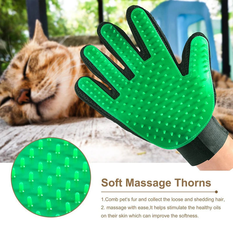 NEW Arrivals 1 Pair 4 Colors Silicone Pet Dog Cat Grooming Gloves Pet Cat Massage Glove Hair Brush Shower Comb Dog Bath Shower Cleaning Tools Pets Supplies