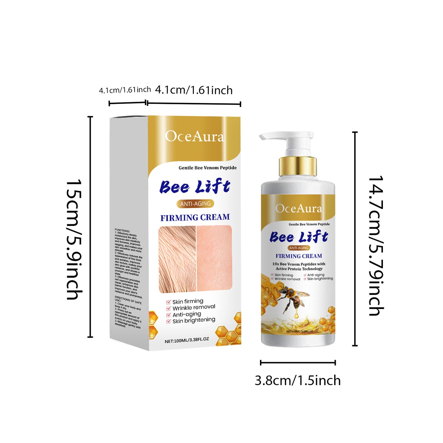 NEW Arrivals Korean Bee Venom Skin Cream Remove Chicken Skin Firming Smooth Bright Moisturizer Anti-Dryness Improve Sagging Lifting Body Milk Lotion Skin Care Supplies