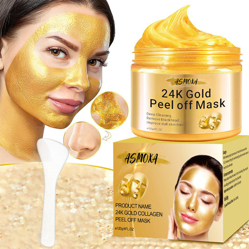 NEW Arrivals Korean 24K Gold Peel-Off Mask to Remove Blackheads and Acne and Cleanse Facial Masks Moisturizing Firming Brightening Korean Skin Care Products