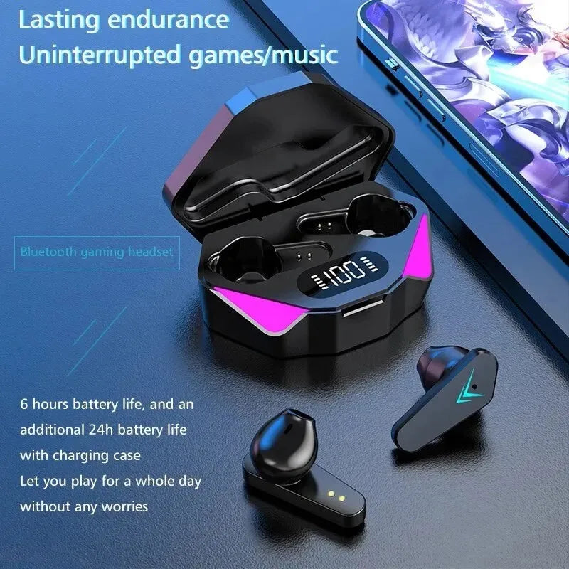 NEW Arrivals X15 TWS Gaming Earphone Wireless Bluetooth Earphone With Microphone Bass Audio Sound 9D Stereo Music HiFi Headset For Gamer All Phones Electronics Supplies