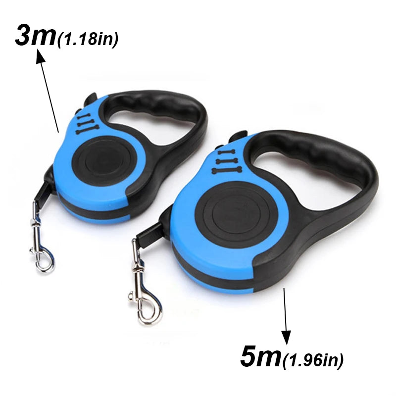 NEW Arrivals 12 Colors 5m Dog Leash Strong Automatic Retractable Durable Nylon Lead Puppy Outdoor Travel Walking Hiking Traction Rope Dogs Accessories Pets Supplies