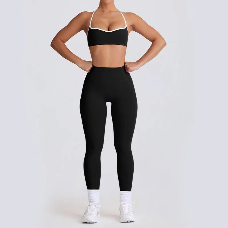 NEW Arrivals 2 PCS Set 5 Colors Tracksuit Women Yoga Set Nude Feeling Workout Set Gym Clothes Push Up Fitness Running Sportwear Sport Girls Bra Leggings Suit