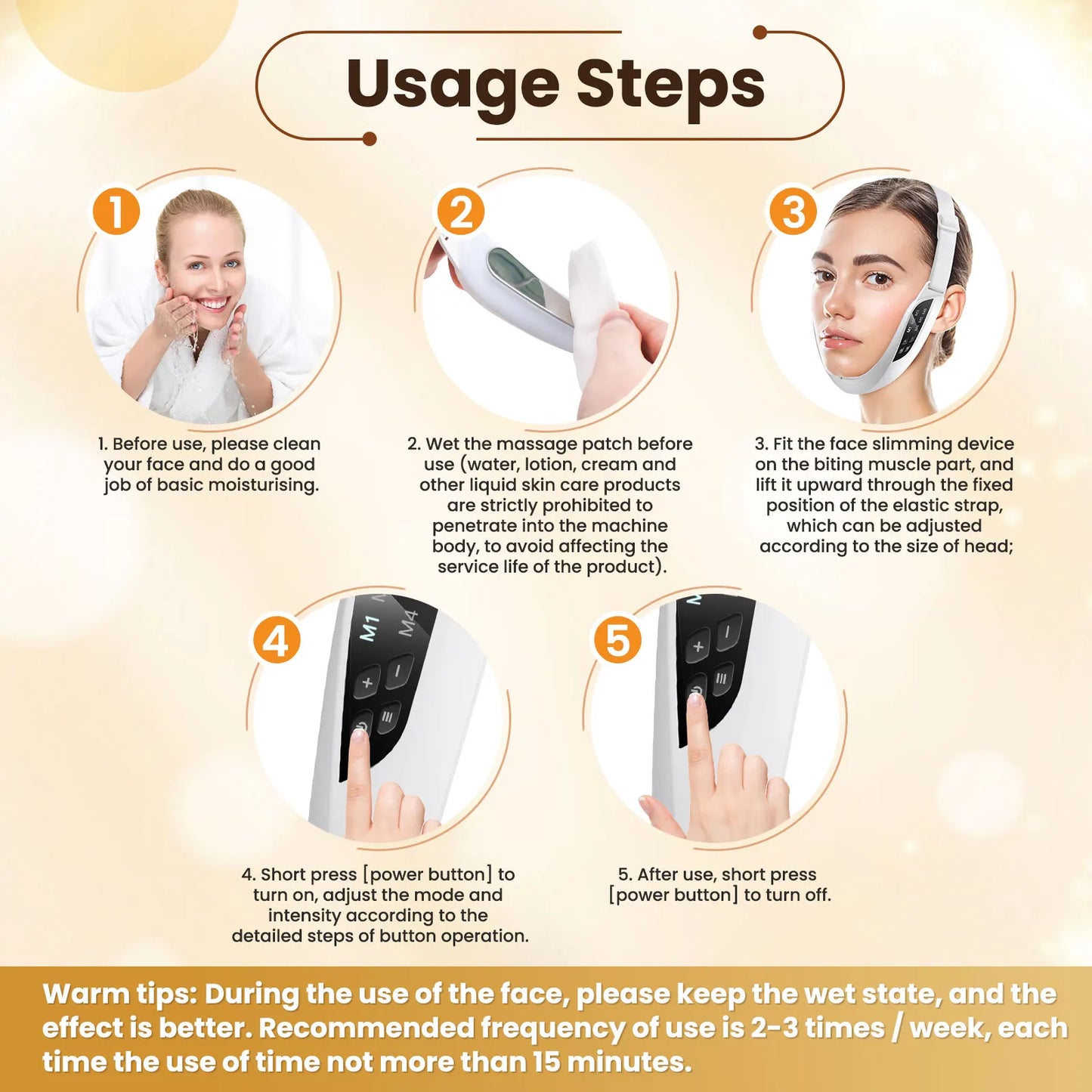 NEW Arrivals V-Shaped Face Beauty Device Face Lifting Firming Massager Double Chin Removal 8 Adjustable Intensities Facial Beauty Instrument Women Beauty Salon Spa Supplies