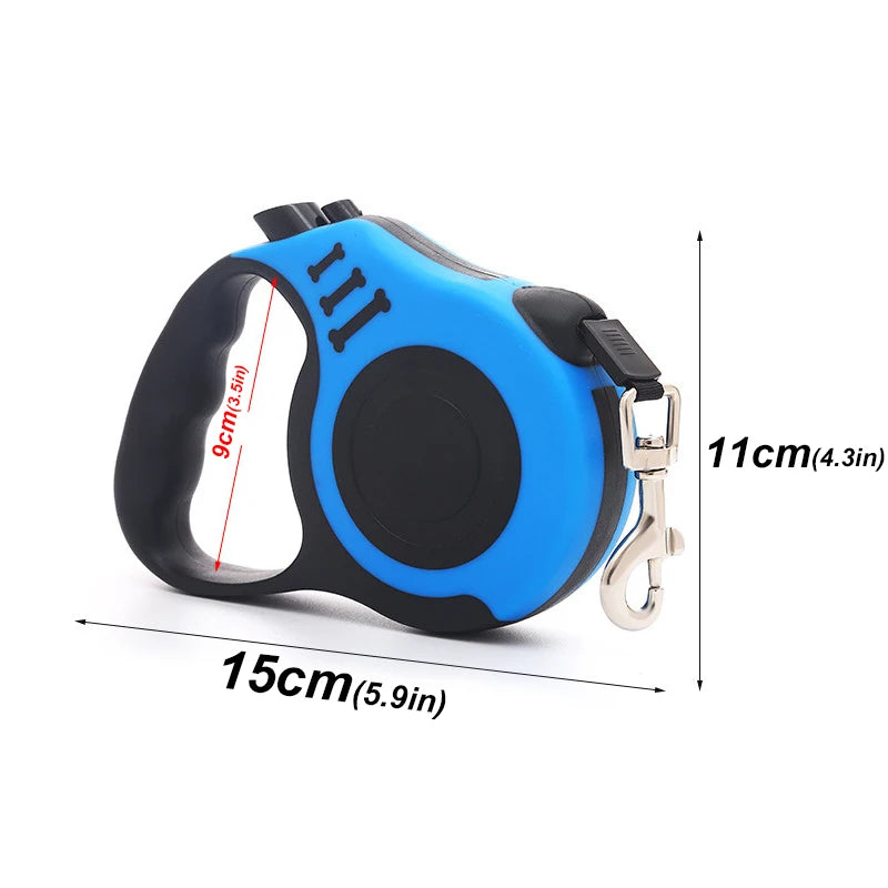 NEW Arrivals 12 Colors 5m Dog Leash Strong Automatic Retractable Durable Nylon Lead Puppy Outdoor Travel Walking Hiking Traction Rope Dogs Accessories Pets Supplies