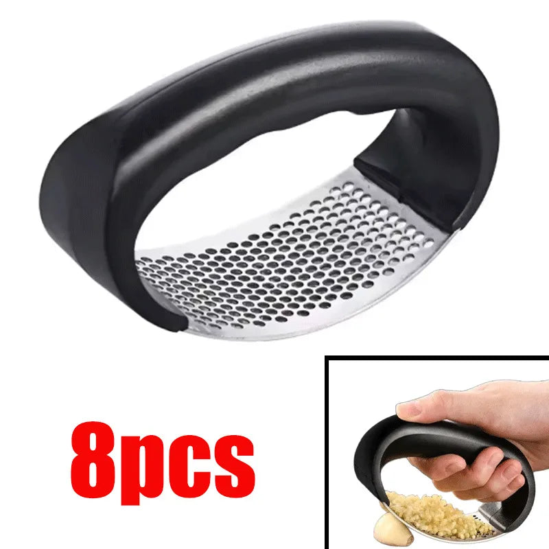 12 PCS Set Stainless Steel Garlic Press Crusher Manual Garlic Mincer Chopping Garlic Tool Fruit Vegetable Tools Kitchen Accessories