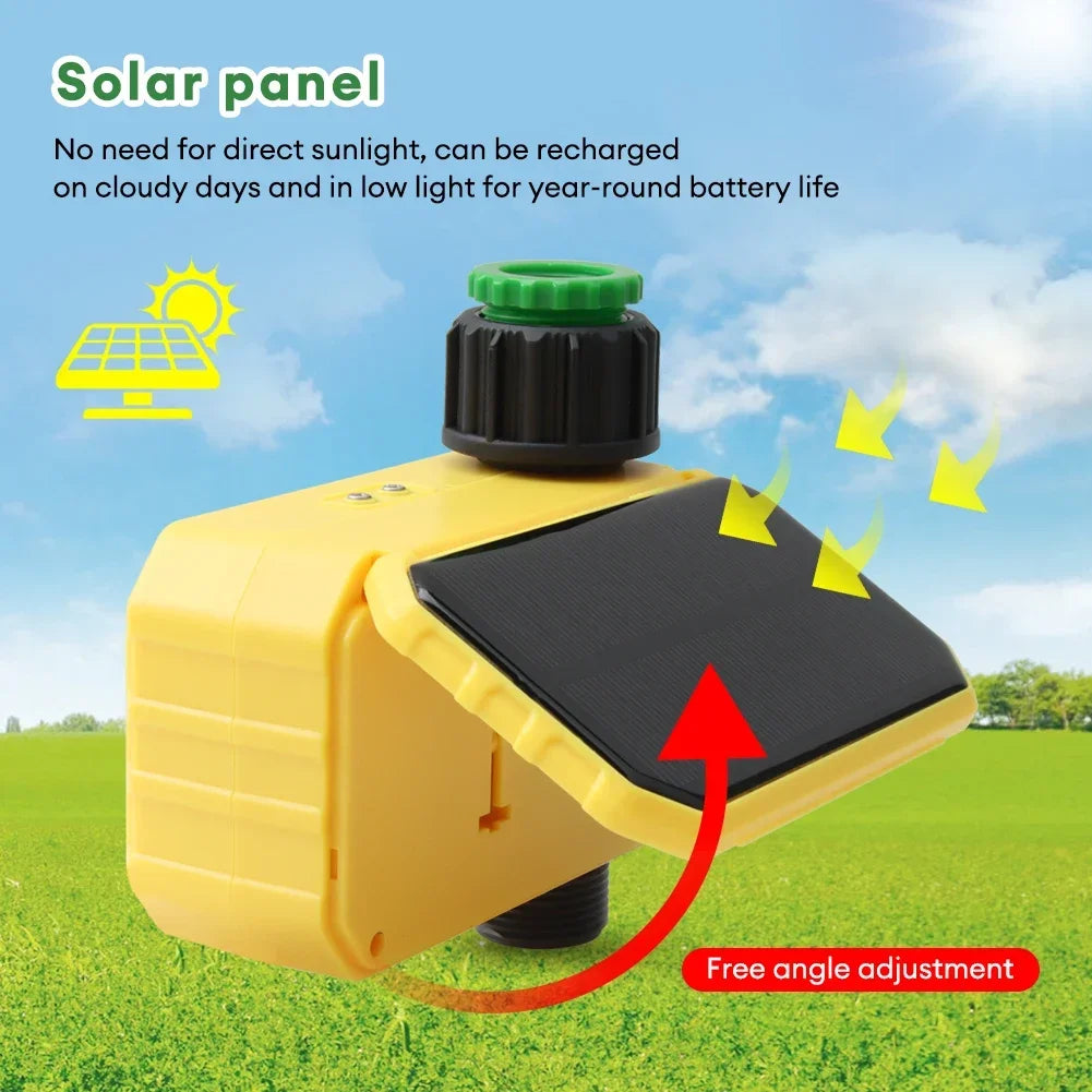 NEW Arrivals Household Solar Irrigation Timer LCD Automatic Irrigation System Outdoor Smart Garden Watering Tool Adjustable Program Home Outdoor Garden Lawn Supplies