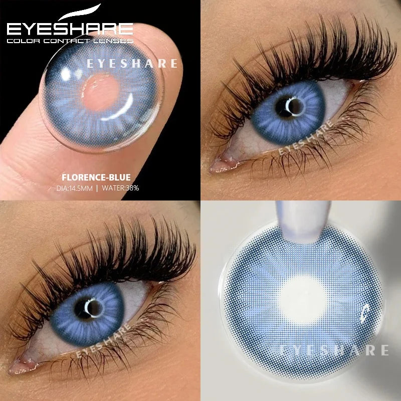 15 Colors/Styles 1 Pair New Natural Color Contact Lenses Brown Lenses Beauty Fashion Gray Pupils Lens Blue Lenses with High Quality Lens Eyewear Accessories Beauty Salon Supplies