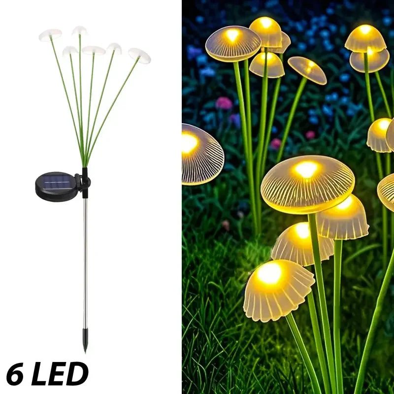 NEW Solar Garden Lights 2 Modes LED Solar Mushroom Lights Waterproof Decor Yard Patio Pathway Jellyfish Lamp Atmosphere for Garden Decoration