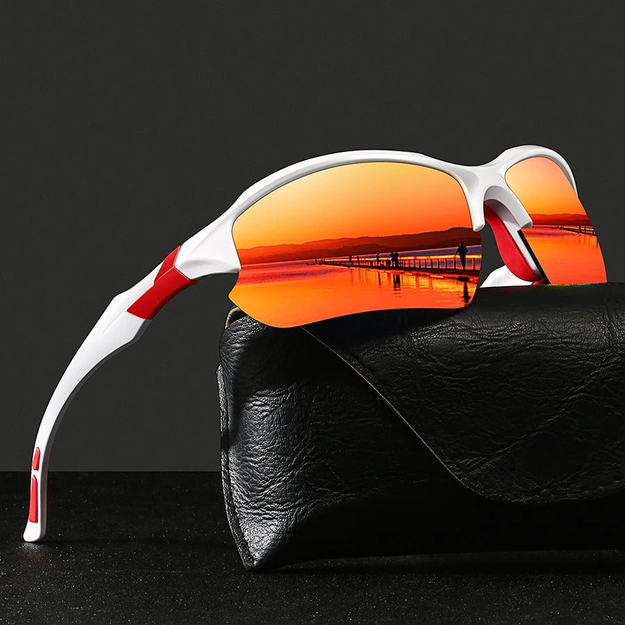 NEW Arrivals 4 PCS Set Night Vision Ice Mirror Sunglasses NEW Fashion Vintage Half Frame Driving Fishing Cycling Sports Sunglasses Men Women Mountaineering Sun Glasses UV400 Eyewear