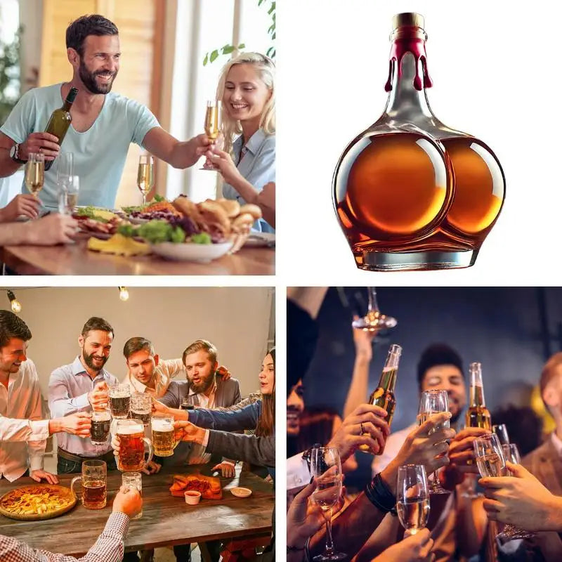 NEW Arrivals Novelty Design Barware Wine Glass Bottle Drinking Container Whiskey Decanters For Liquor Bourbon Tequila Vodka Red Wine Home Office Pubs Restaurant Decoration
