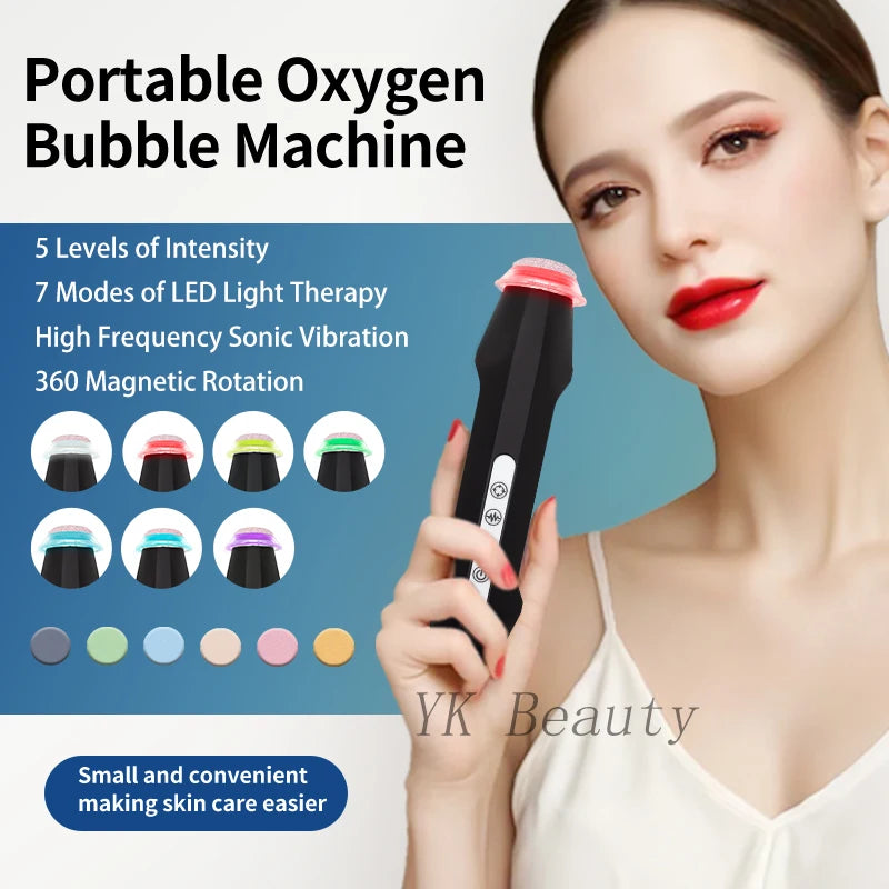 NEW Arrivals Hot Sale CO2 Oxygen Bubble Machine Set With Brush Detox, Retouch, Illuminate, Silver Balance Revive Glam Pods Serum Whitening Rejuvenation Portable Face Lifting Tightening Beauty Device