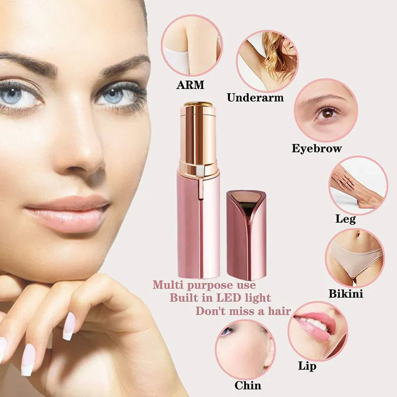 1PC Electric Hair Removal Machine Eyebrow Trimmer Hot Sales Portable Lipstick Shaver Women's Hair Remover Mini Shaver Epilator