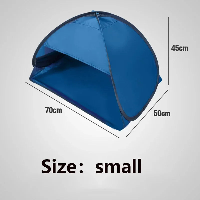 NEW Arrivals Big Size 80CM X 55CM Outdoor Automatic Quick-Opening Beach Greek Sunshade Lazy Tent Sun and Windproof Warmth Shade Sun Wind Protection Headrest Ultralight Tent