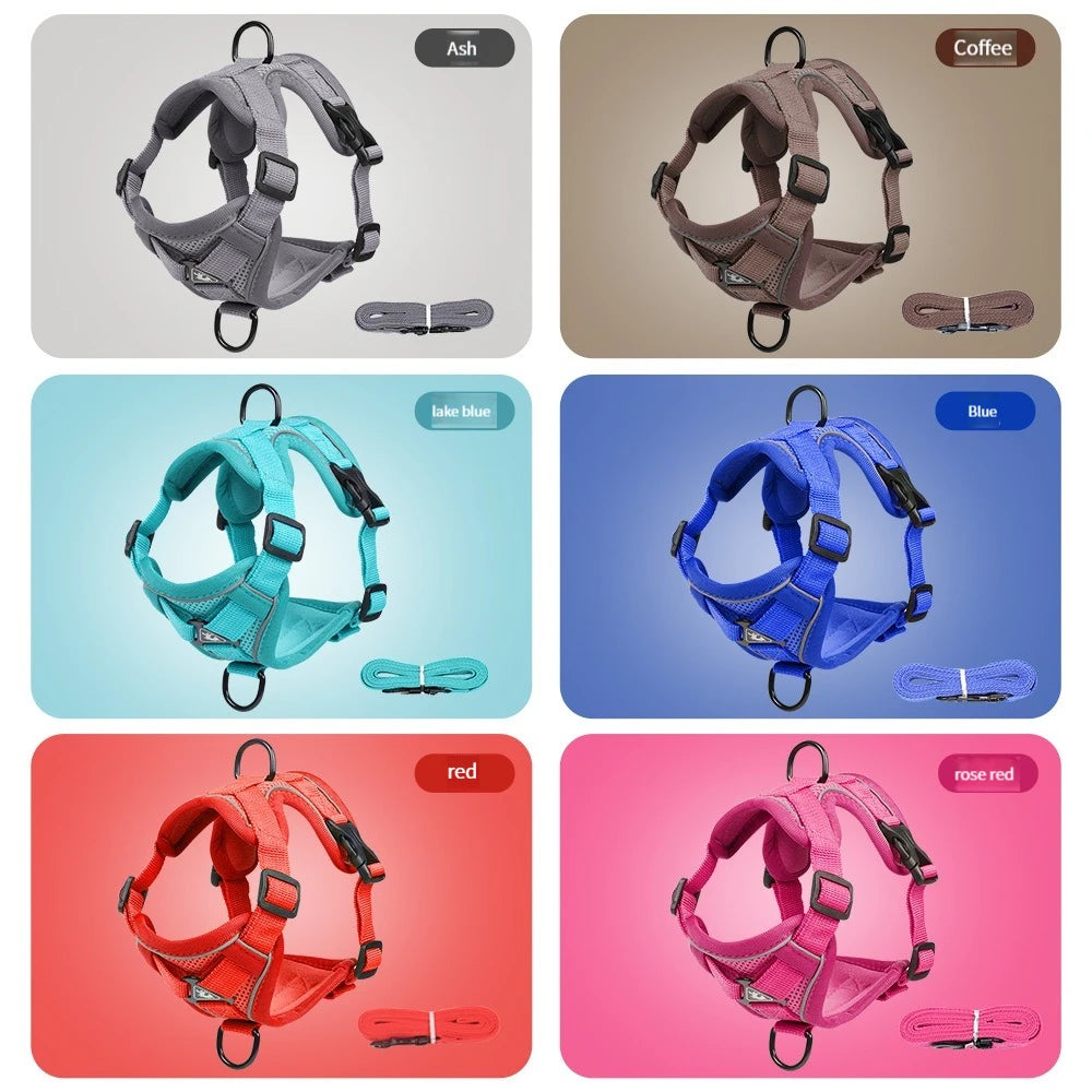 NEW Arrivals Cats Dog Harness for Big Dog Vest Fashion Chest Strap Reflective and Breathable Cat Walking Rope Dog Rope Cat Harness Pets Safety Accessories