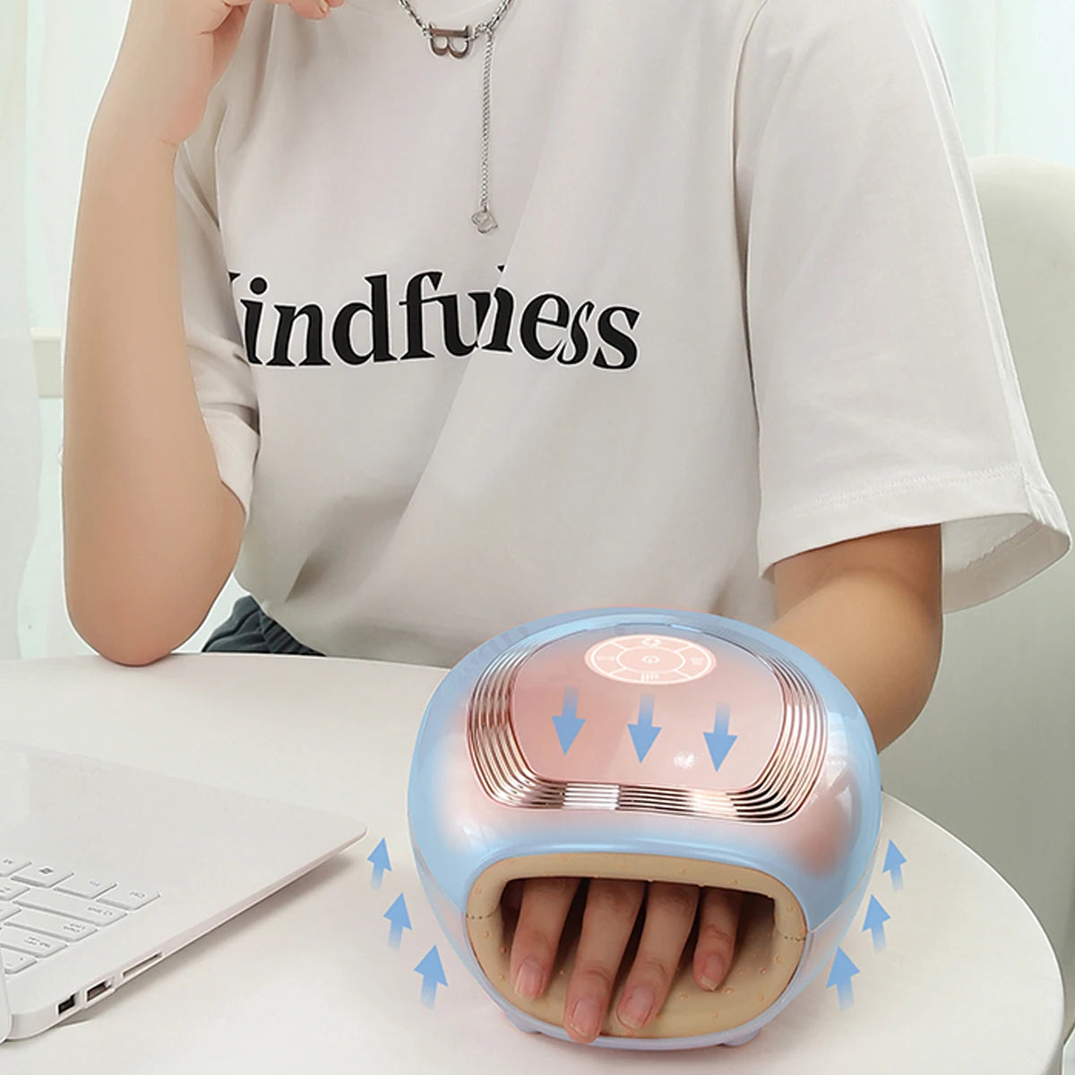 NEW Arrivals Electronic Hand Massager with Compression and Heating Functions, Adjustable Strength, Suitable for Office, Home, and Elderly Use as a Palm Massage Accessories Health Care Supplies