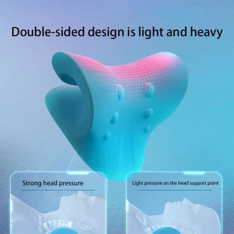 NEW Arrivals 4 Colors Pain Relief Cervical Spine Alignment Neck Shoulder Stretcher Relaxer Cervical Chiropractic Traction Device Massage Pillow