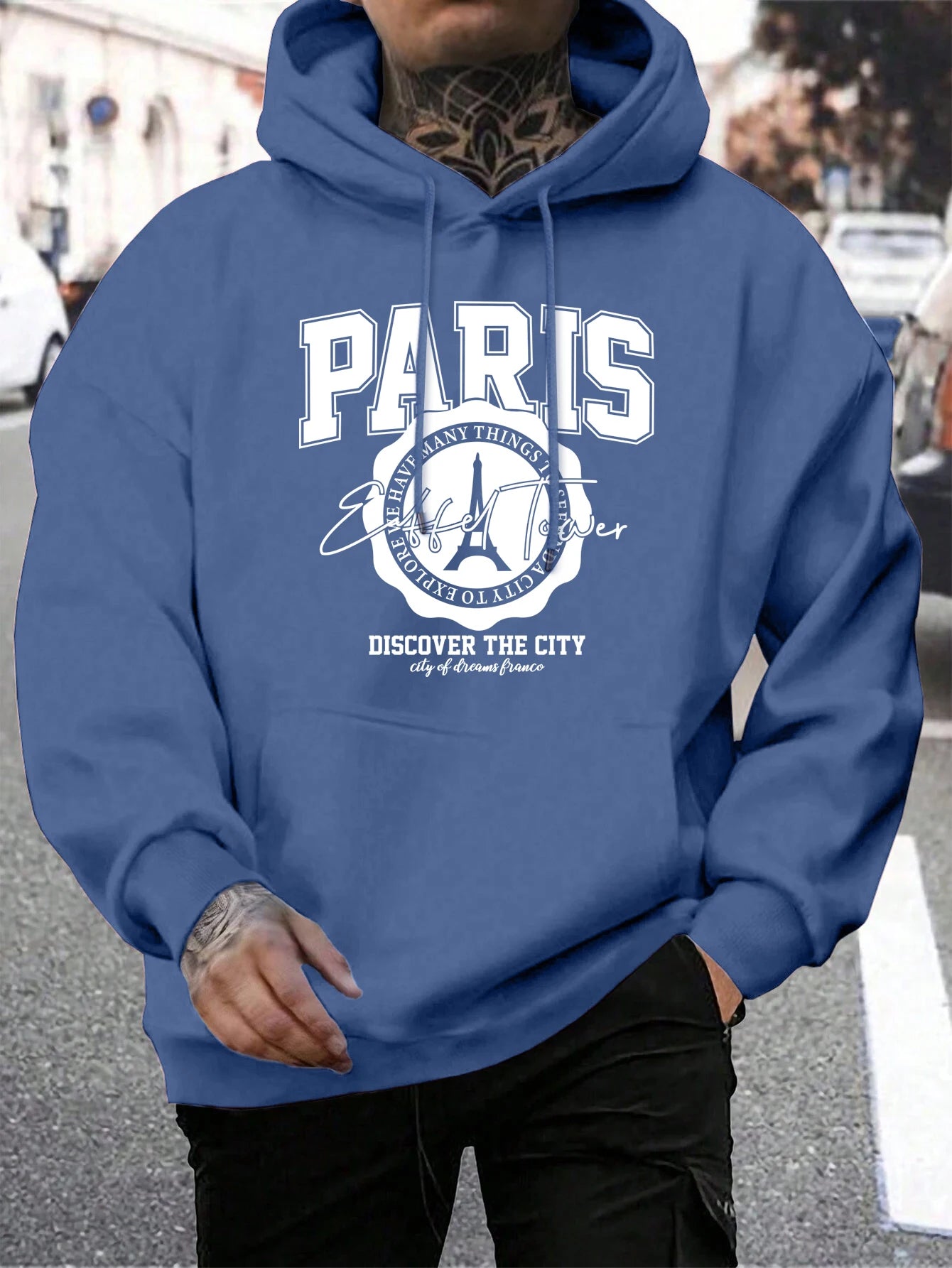 NEW Arrivals S-2XL (Asian Size) 5 Colors Whiskey Castle Print Men's Hoodies Fashion Fur-Liner Hoodie Warm Fleece Hoody Man Autumn High Quality Clothes Casual Fashion Clothing Products