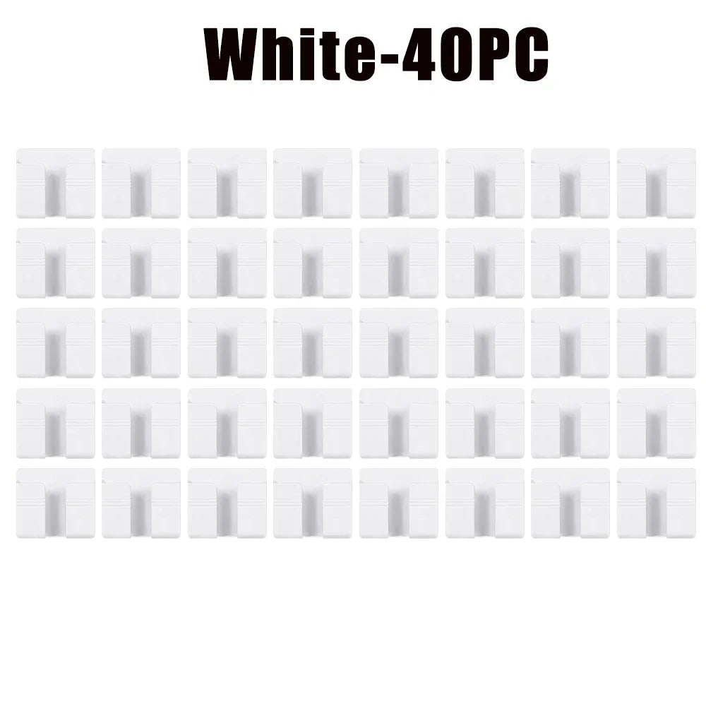 NEW Arrivals 40PCS Set Multifunctional Wall Mount Phone Holder Charging Station Storage Dock Organizer Box Remote Control Shelf Bracket Home Office Mobile Phones Accessories