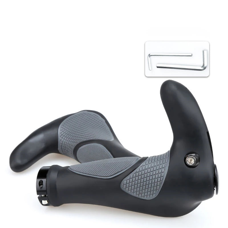 NEW Bicycle 14FB Grip Handlebar End Cap Aluminum Alloy Lock Mountain Handle Bar Grip Bike Anti-Skid Rubber Bicycle Skid-Proof Grips