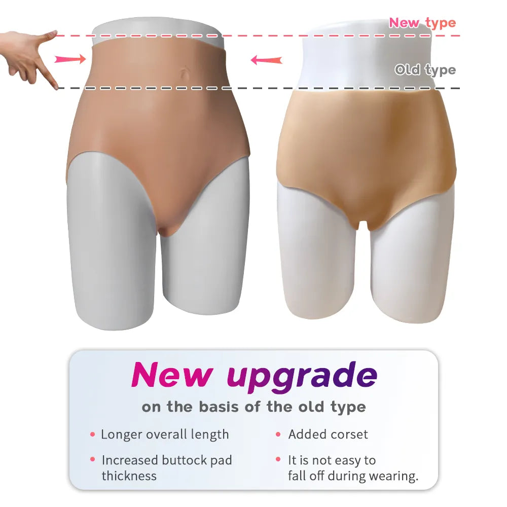 Female Silicone Fake Big Buttocks Panties Seay Bums False Butts Lifting Padded Shapewear High Waist For Woman