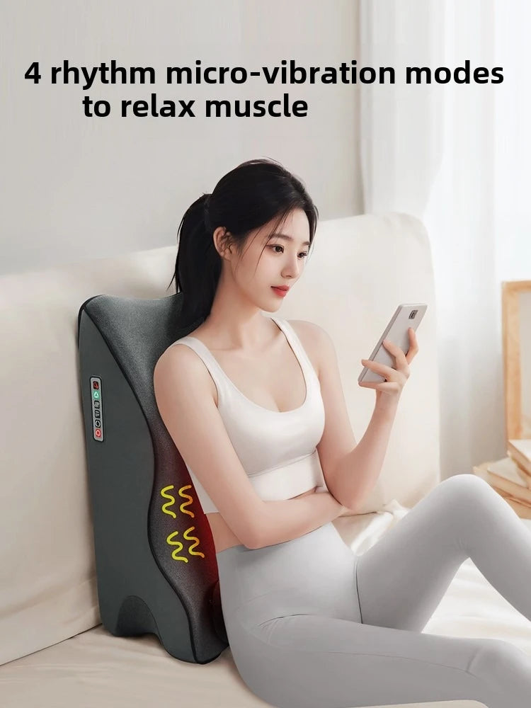 NEW Arrivals South Korean Electronic Kneading UK Plug High Frequency Vibration Relaxation Massager Lie On Bed Sleeping Pillow Multifunctional Prone Position Massage Cushion Body Care Supplies