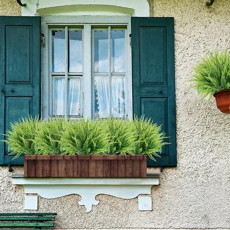 10PCS Artificial Plants Boston Ferns Fake Plants Greenery Artificial Plant Outdoor Indoor Home Garden Spring Summer Decoration