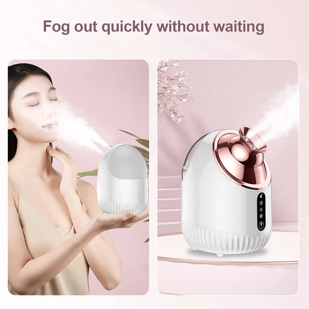 NEW Arrivals HOT SALE SPA Face Steamer Nano Mist Sprayer Facial Steamer Cold & Hot Nebulizer Facial Sauna Humidifier For Pores Cleansing Moisturizing Ladies Beauty Salon Spa Supplies