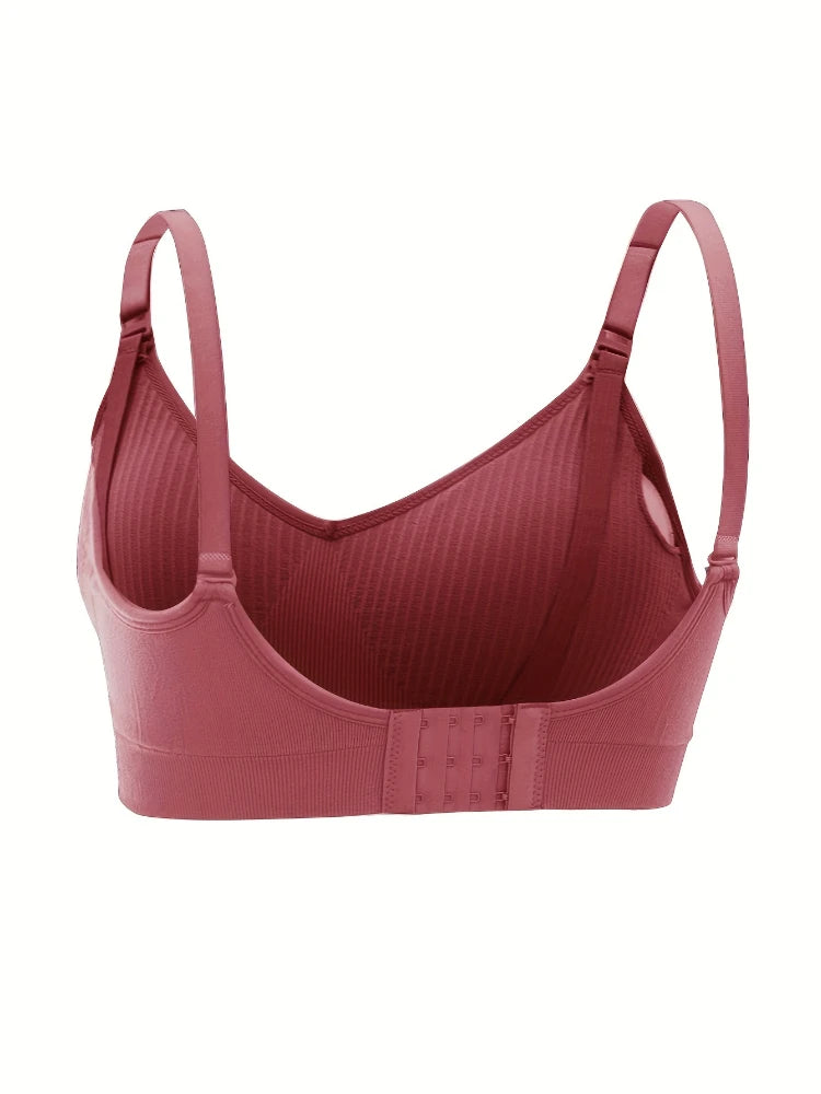 NEW Arrivals 3PCS Set No Steel Ring with Sports Pad Bra Breastfeeding Non-Sagging Vest-Style Pregnant Women's Clothing Underwear Front Buckle Bras
