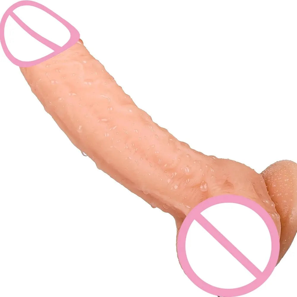7.1 Inch Realistic Dildo Feels Like Skin Body-Safe Material G Spot Stimulator Dildos with Strong Suction Cup Sex Toys for Women