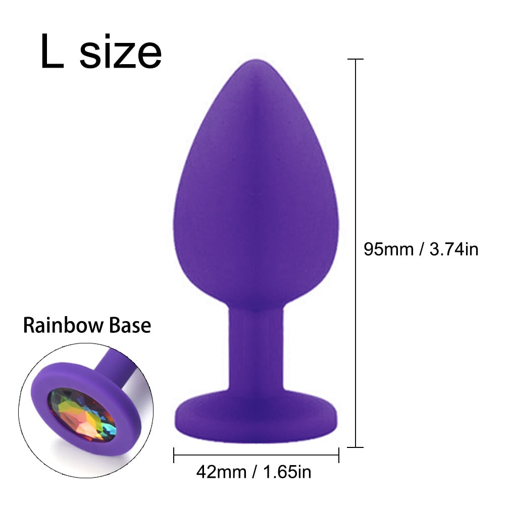 3 Sizes Sex Shop Adult Silicone Jewelry Anal Trainer Sex Prostate Back Yard Toy Anal Butt Plug for Women Man Couple Gay Unisex