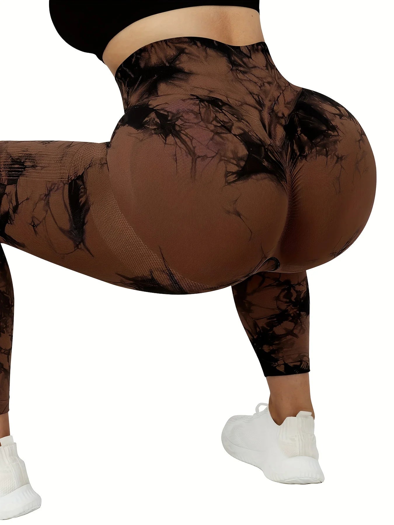 NEW Arrivals 3PCS Set Tie Dye Seamless High Waisted Leggings - Tummy Control Scrunch Butt Lifter - Women Yoga Gym Fitness Pants Outdoor Running Hiking Leggings Ladies Sports Clothing Sets